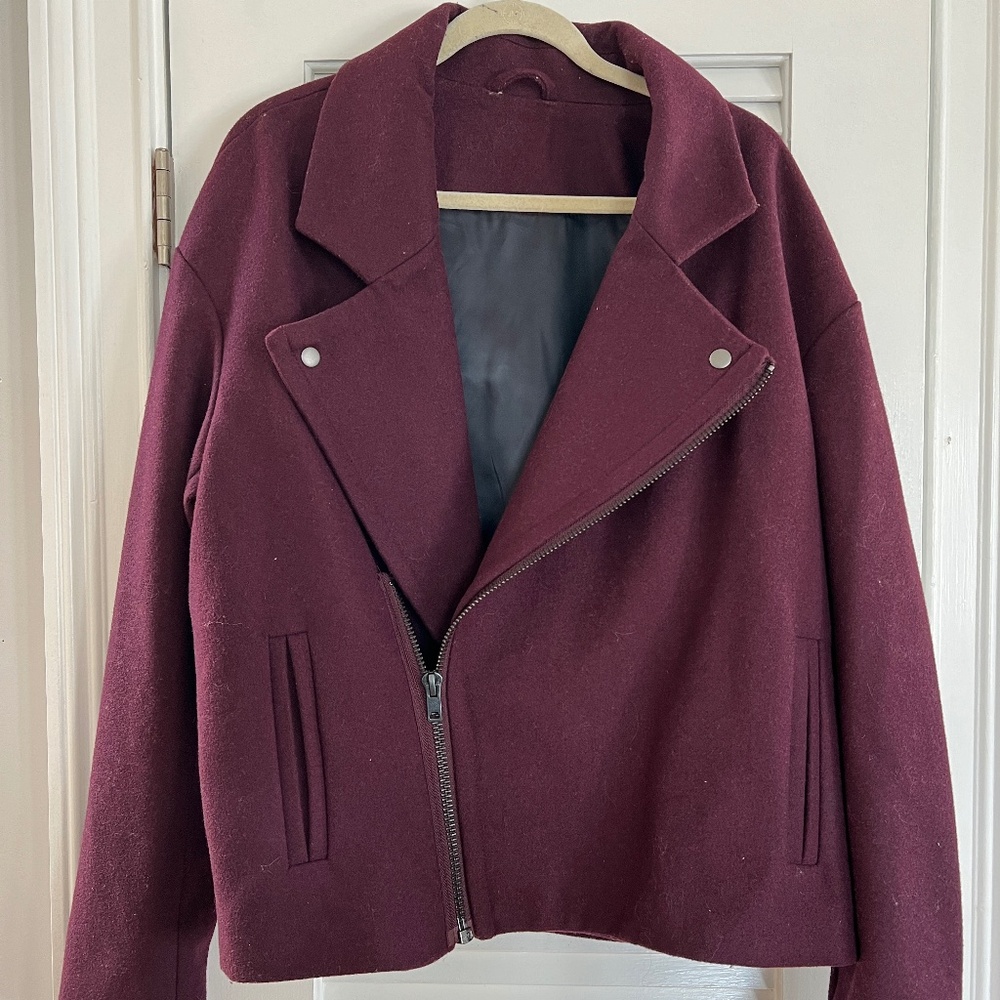 Topman Wool Moto Jacket (L)